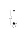 ONICE- LAMPARA 1L NEGRO-SMOKE